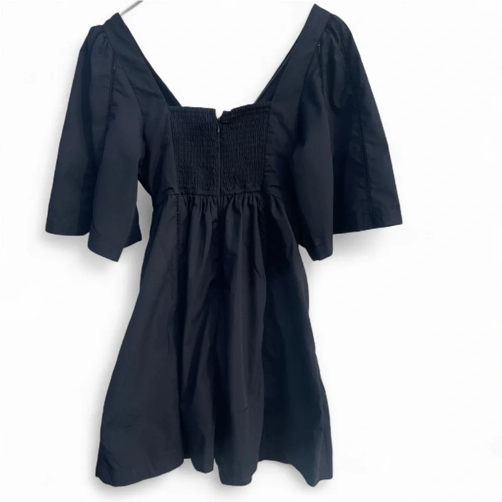 Abercrombie & Fitch Black Cutout Poplin Mini Holiday, Party Dress - Size XS - Picture 6 of 7
